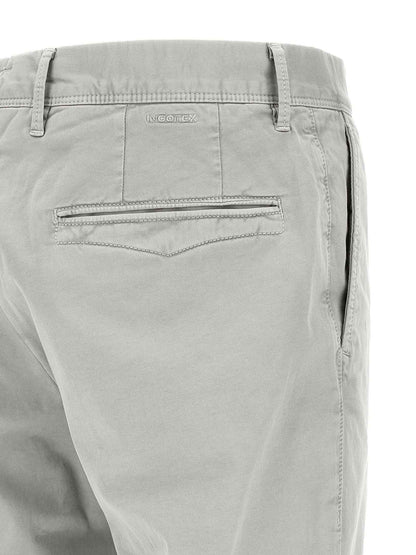Gray Cotton Casual Pants