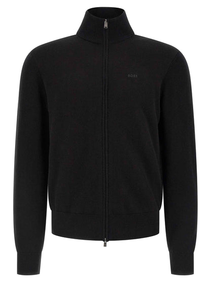 Black Cotton Cardigan