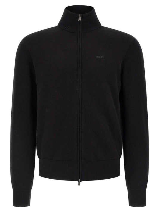 Black Cotton Cardigan