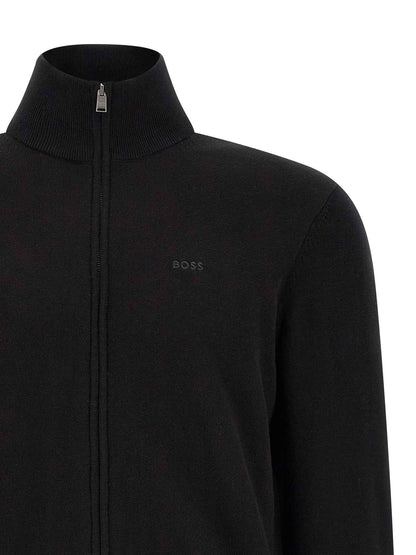 Black Cotton Cardigan