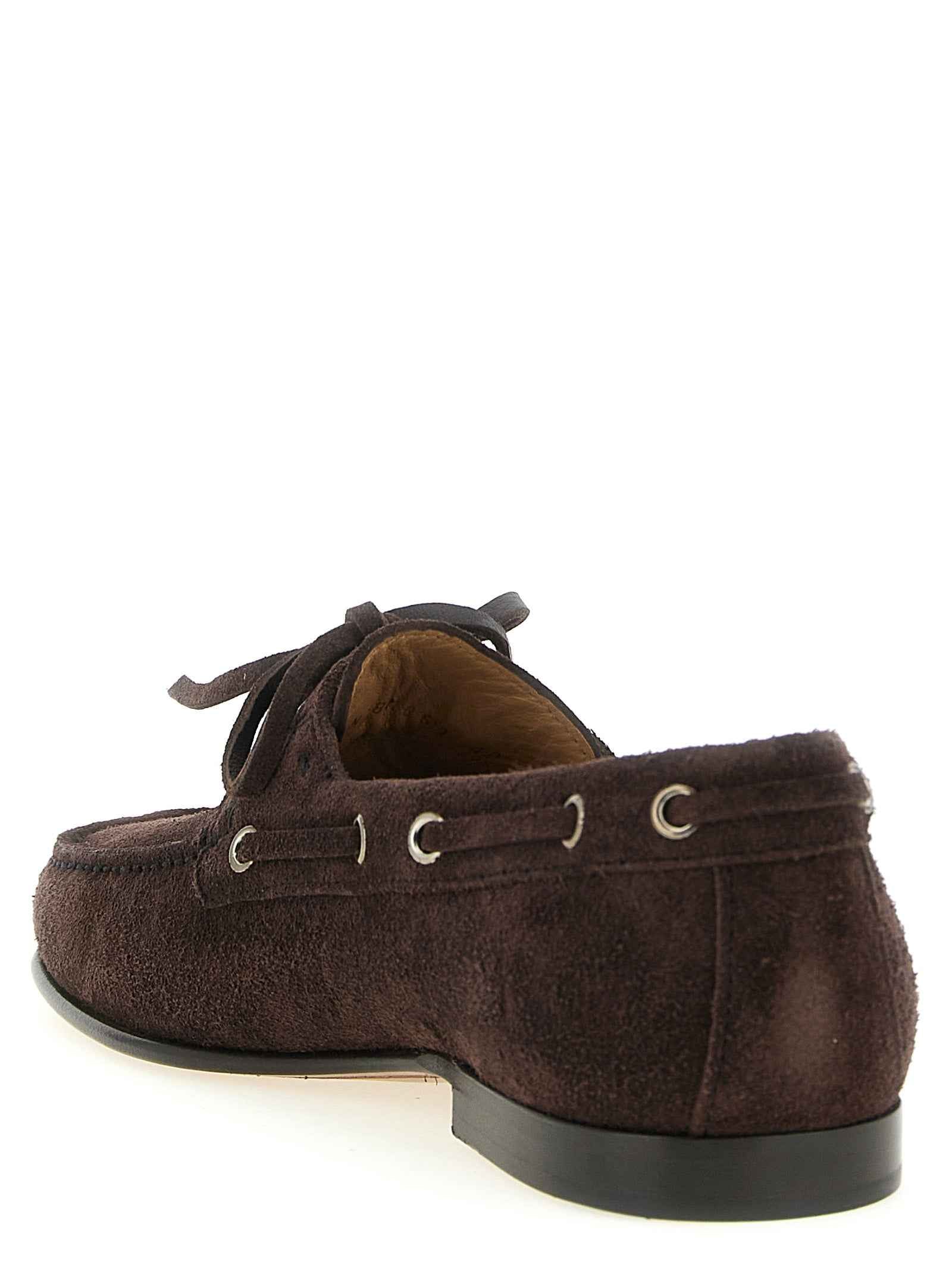 Brown Cowhide Slip-On Loafers