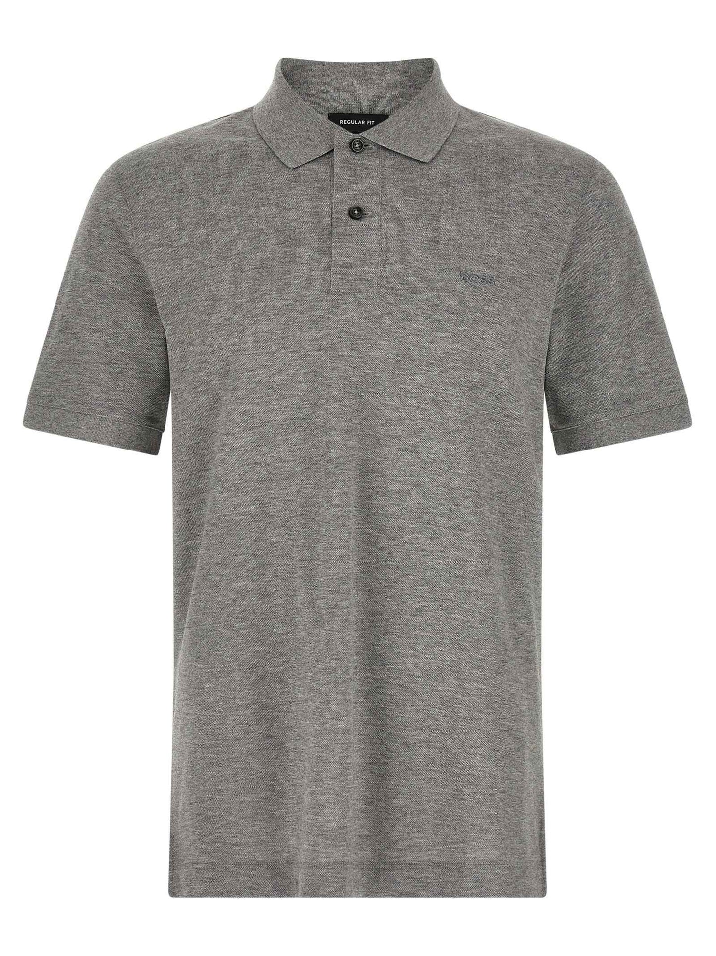 Gray Cotton Polo Shirt