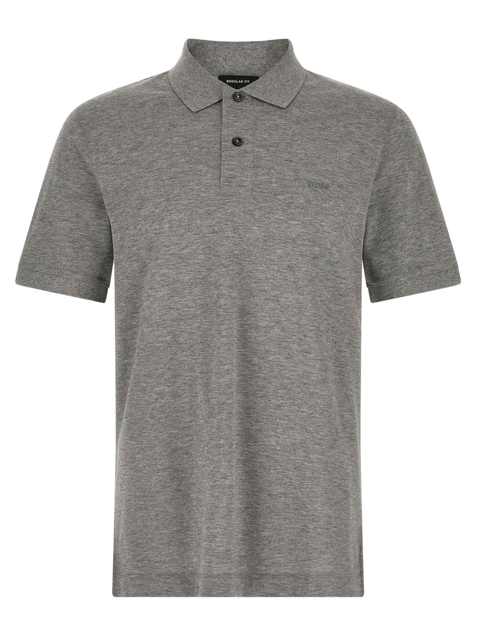 Gray Cotton Polo Shirt