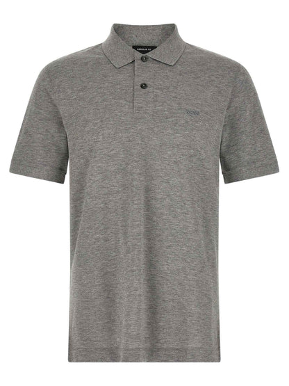 Gray Cotton Polo Shirt