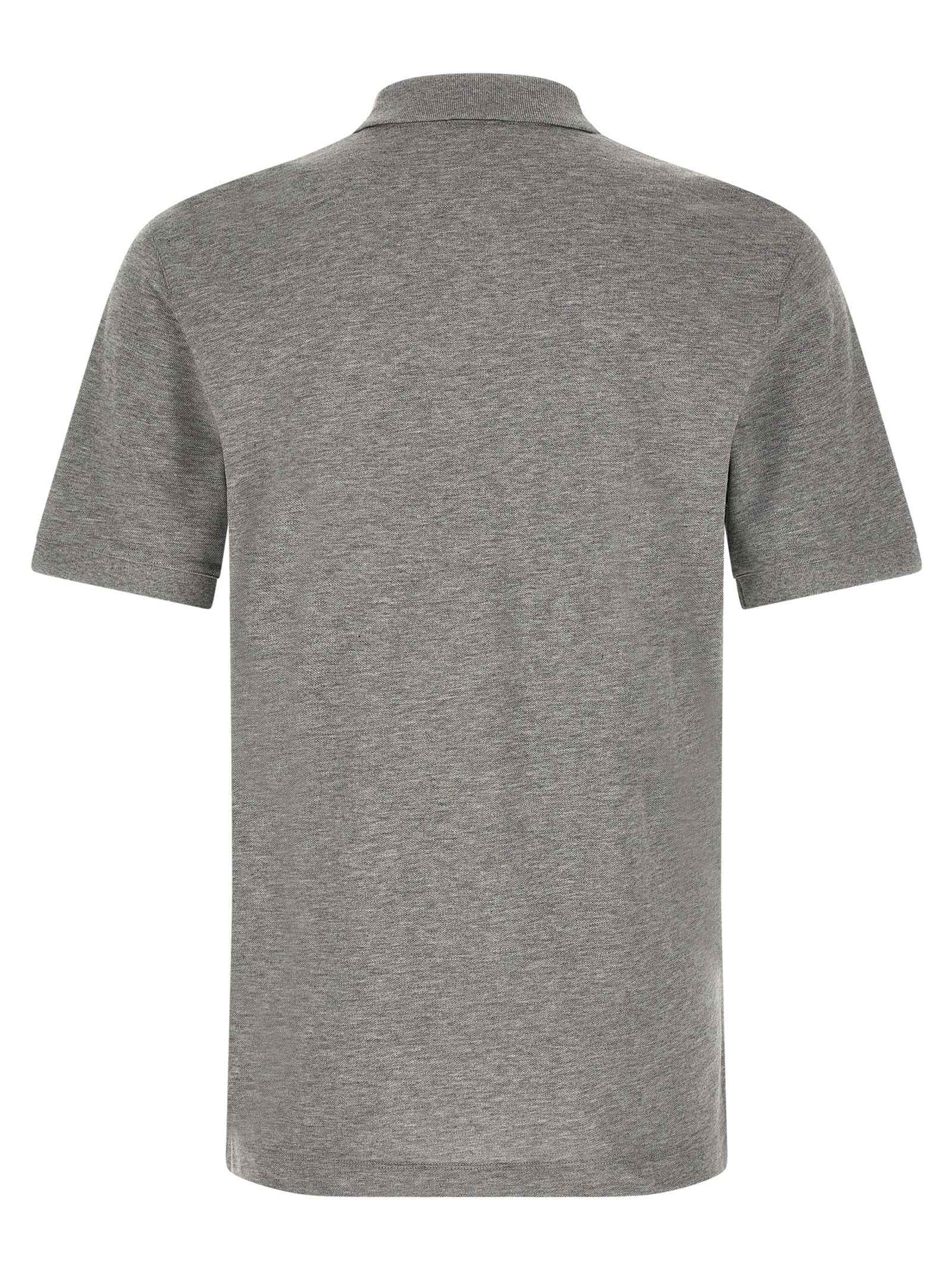 Gray Cotton Polo Shirt