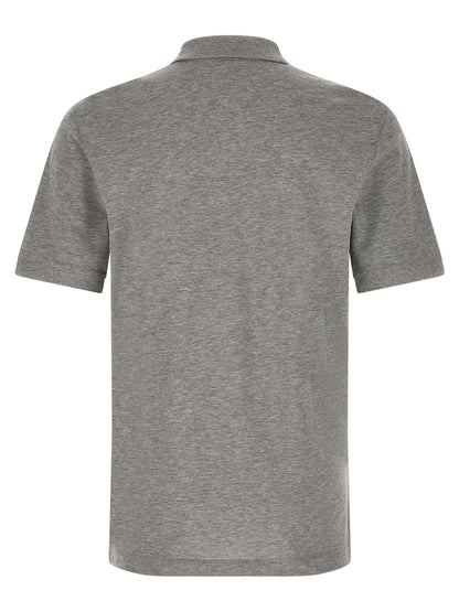 Gray Cotton Polo Shirt