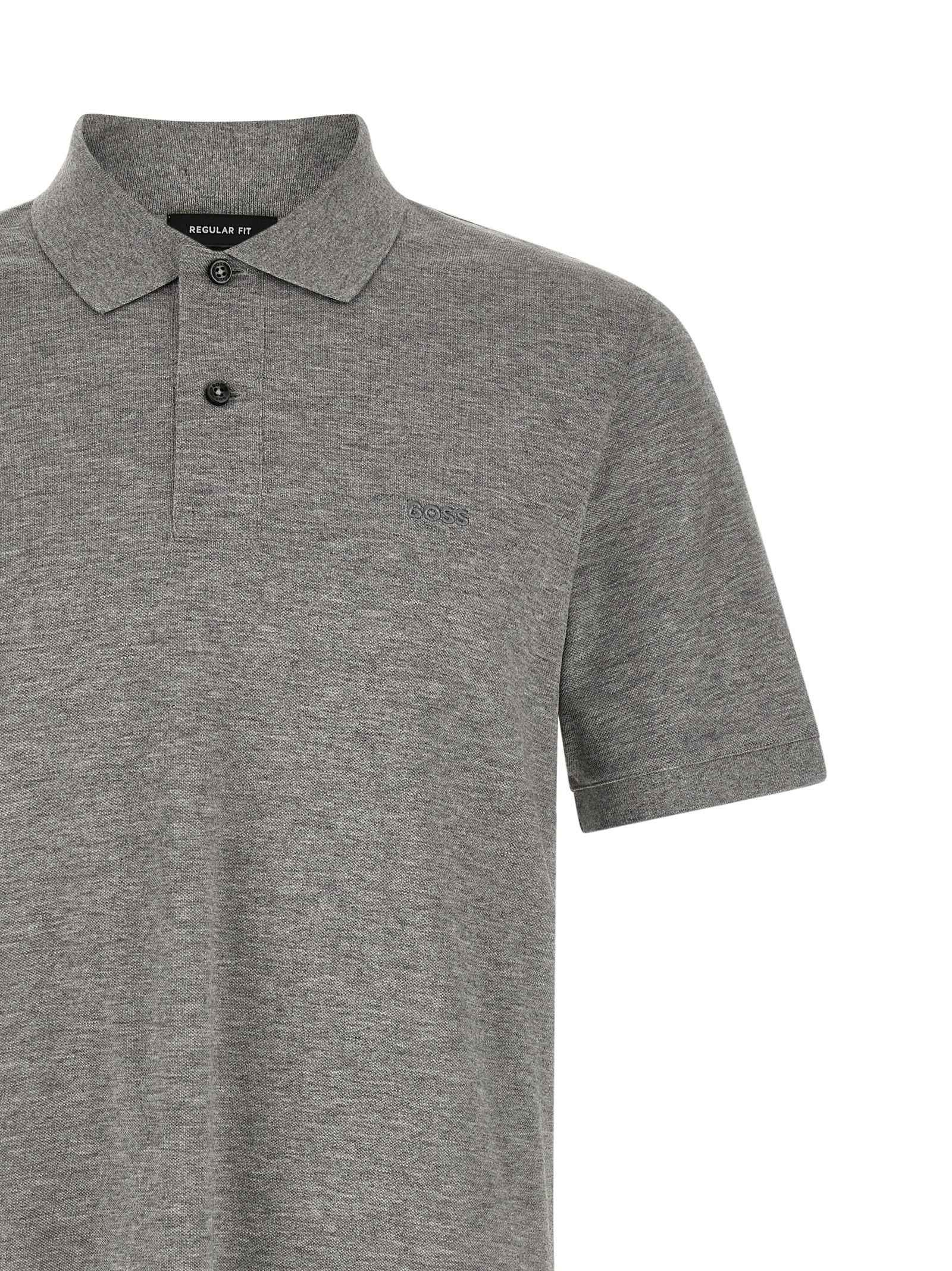 Gray Cotton Polo Shirt