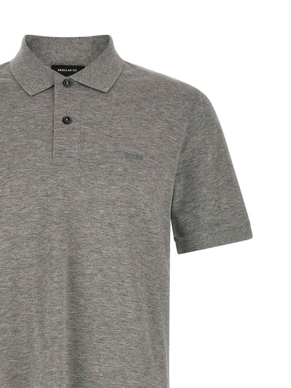 Gray Cotton Polo Shirt