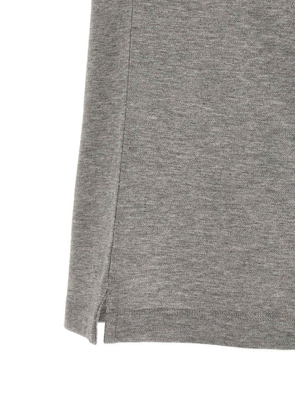 Gray Cotton Polo Shirt