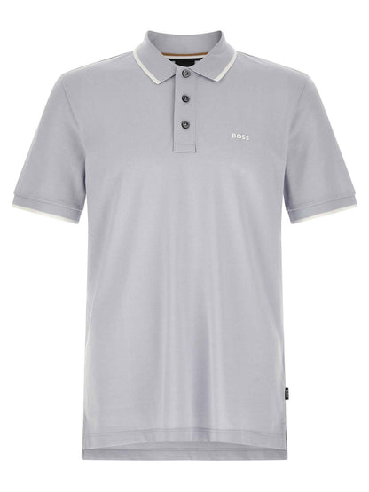 Blue Cotton Polo Shirt