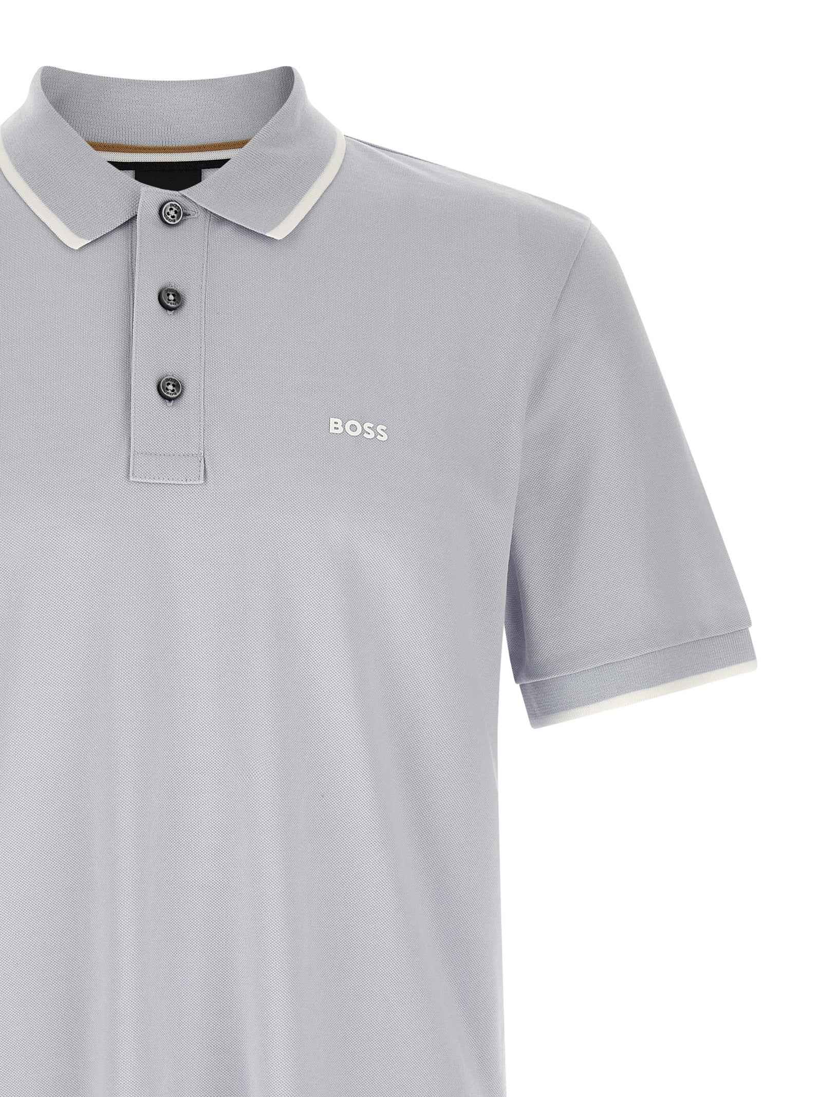 Blue Cotton Polo Shirt