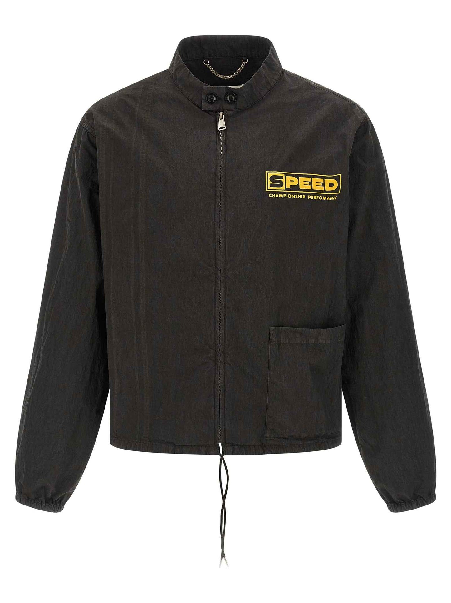 Gray Cotton Shell Jacket