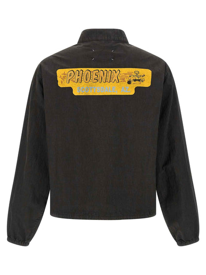 Gray Cotton Shell Jacket
