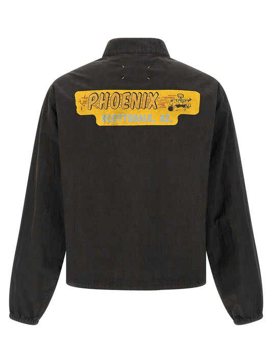 Gray Cotton Shell Jacket