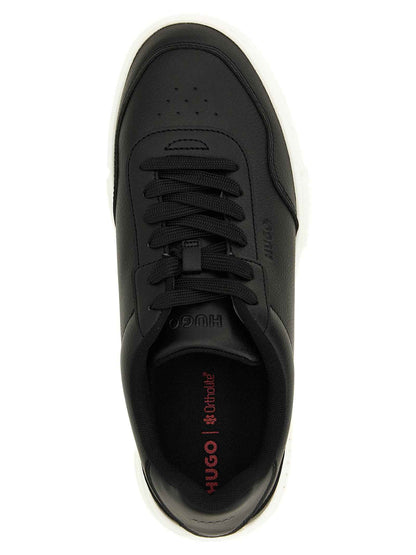 Black Polyester Low Top Sneakers