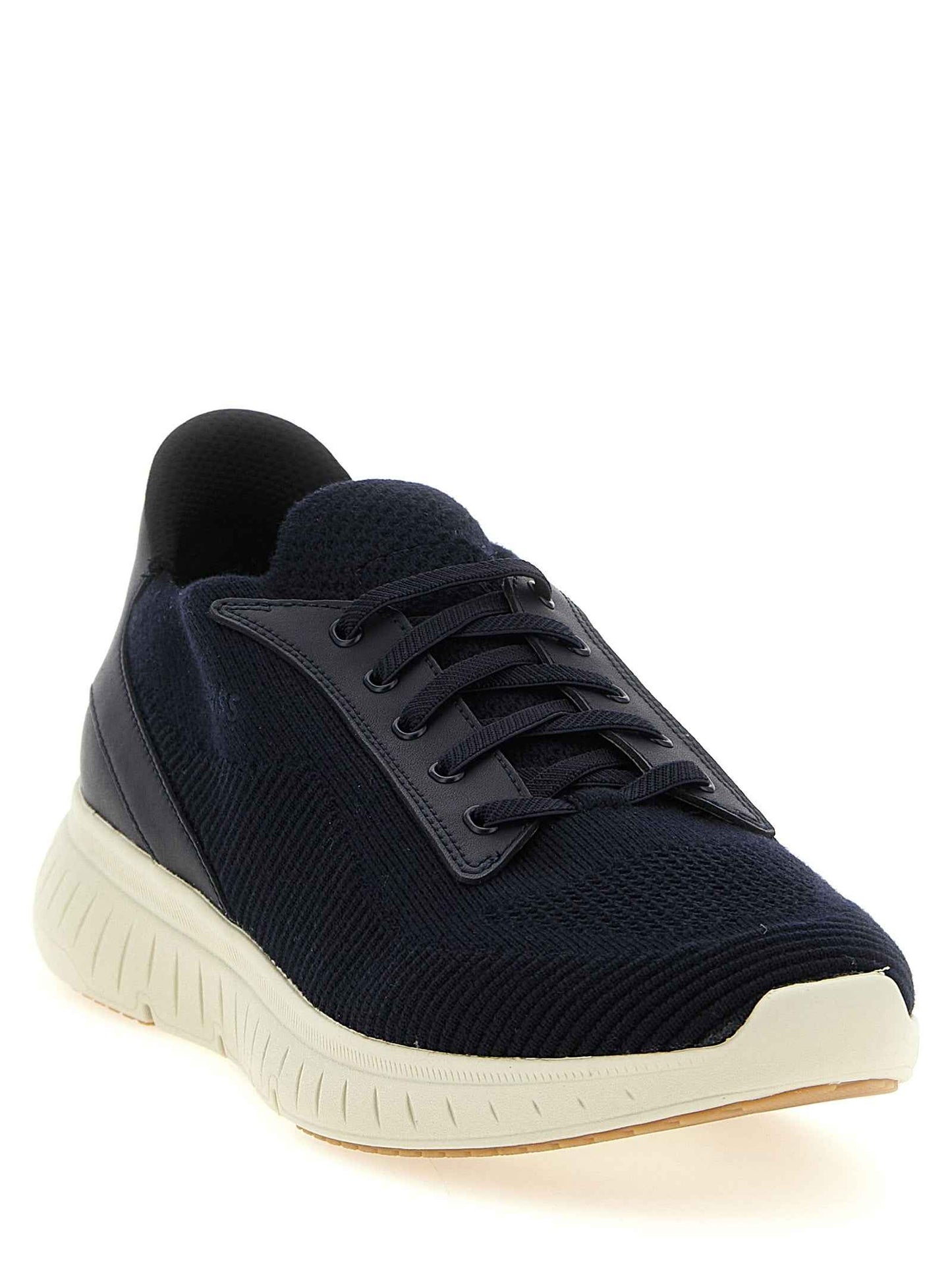 Blue Cowhide Athletic Sneakers