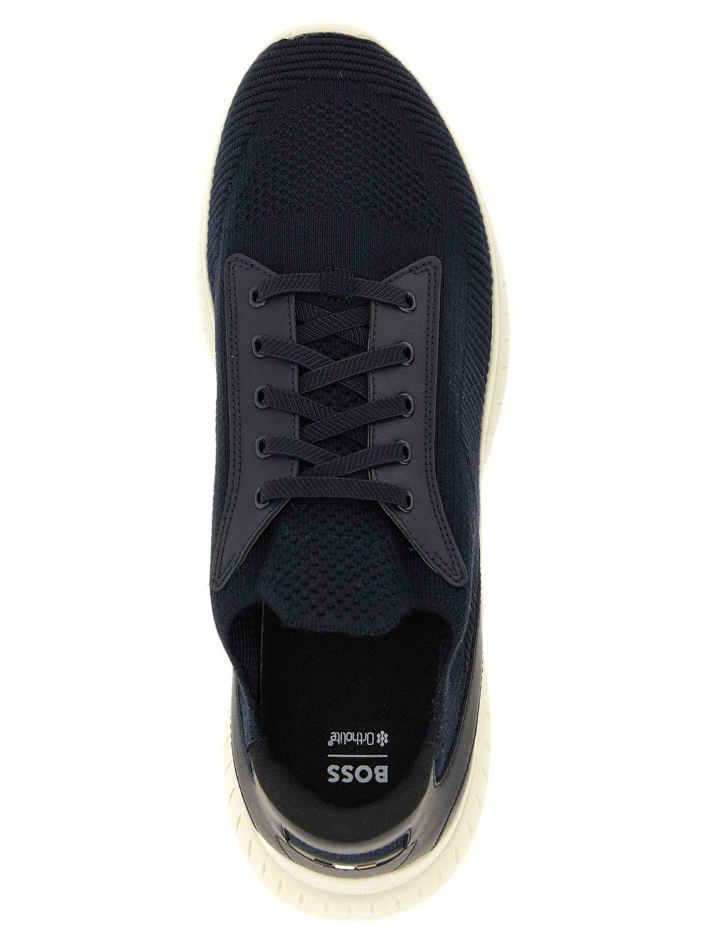 Blue Cowhide Athletic Sneakers