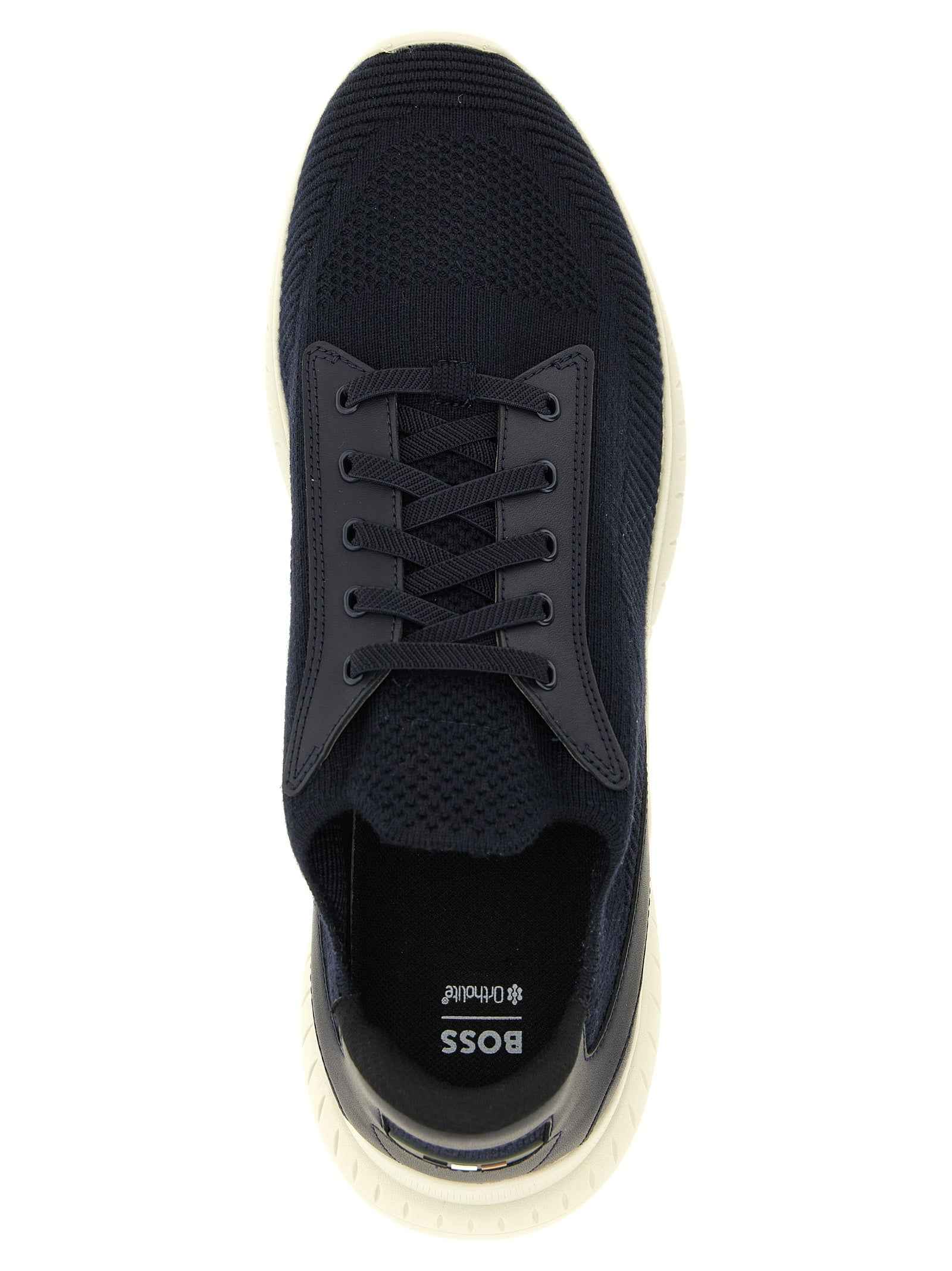 Blue Cowhide Athletic Sneakers