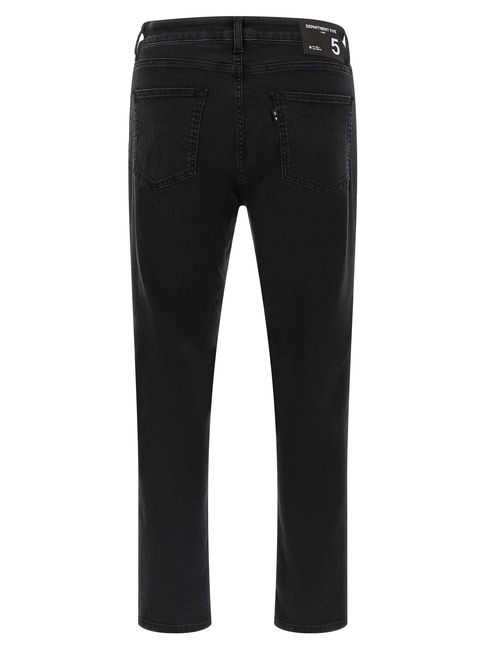 Black Cotton Cropped Jeans