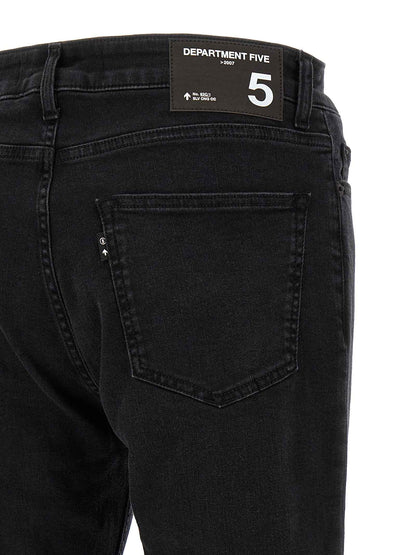 Black Cotton Cropped Jeans