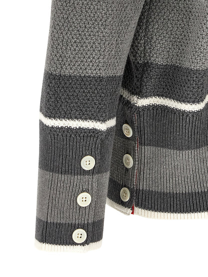 Gray Cotton Cardigan