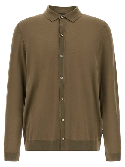 Bicolor Virgin Wool Polo Shirt