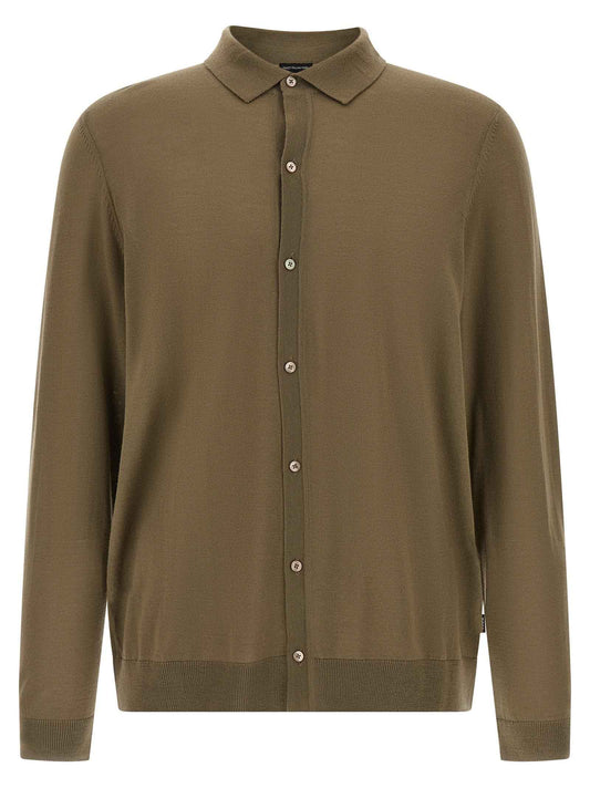 Bicolor Virgin Wool Polo Shirt