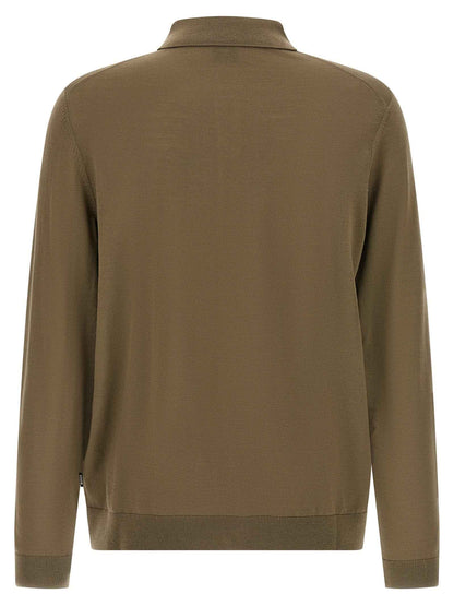 Bicolor Virgin Wool Polo Shirt