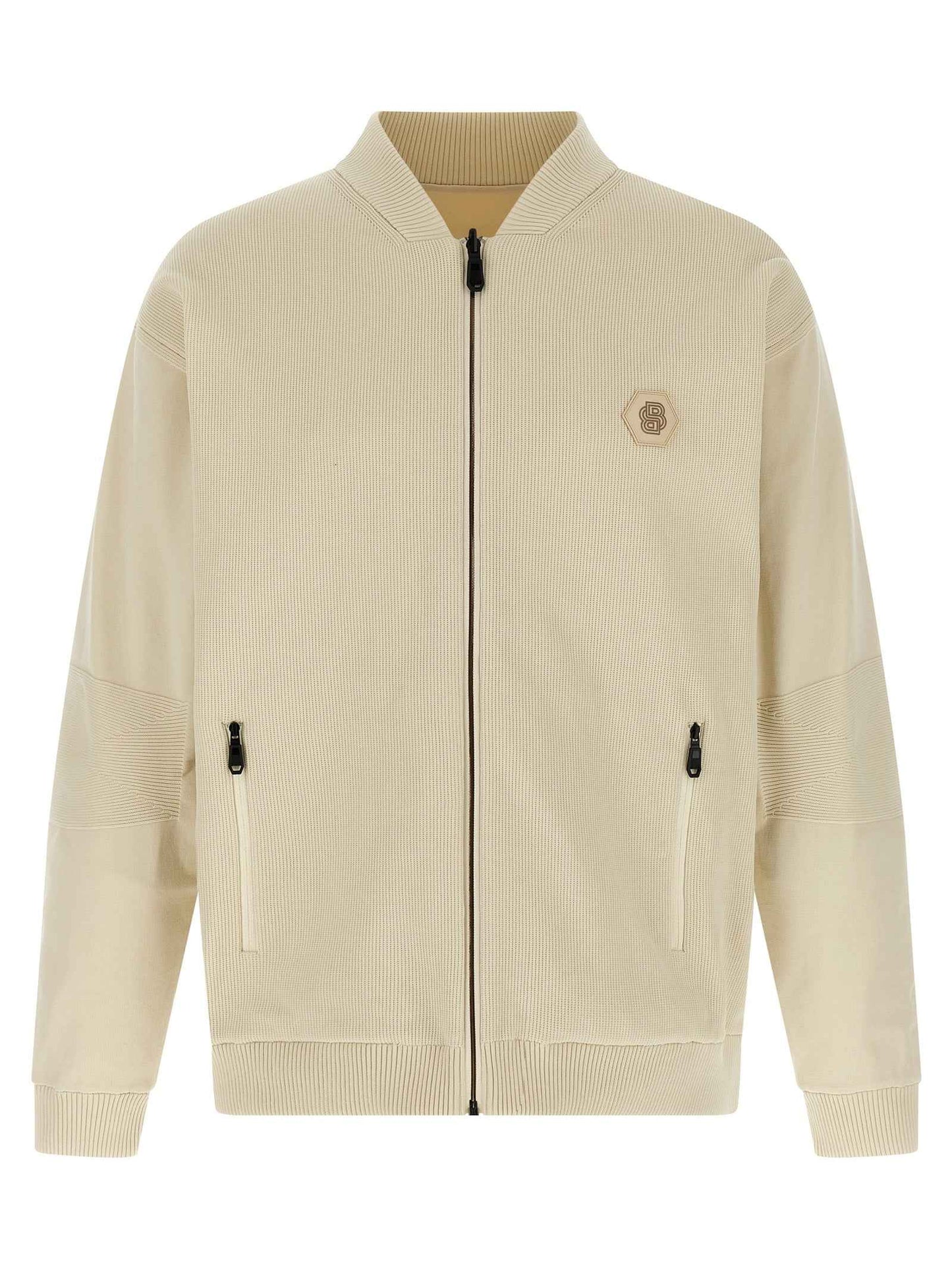 Beige Polyamide Bomber