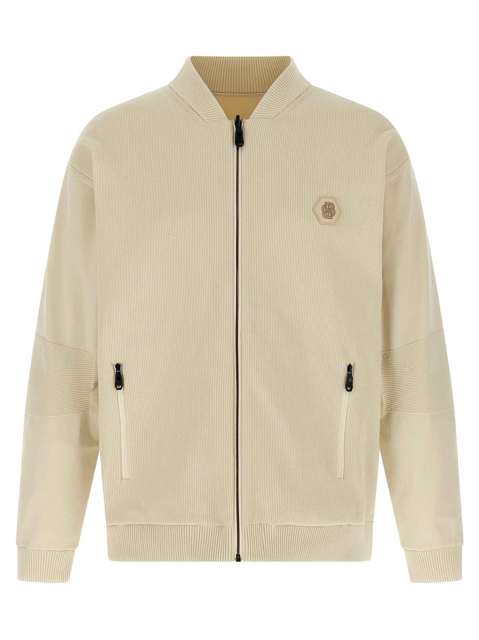 Beige Polyamide Bomber