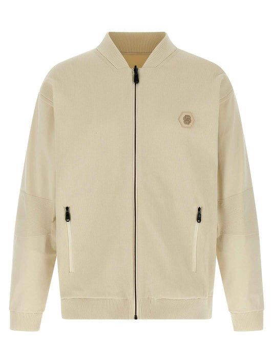 Beige Polyamide Bomber