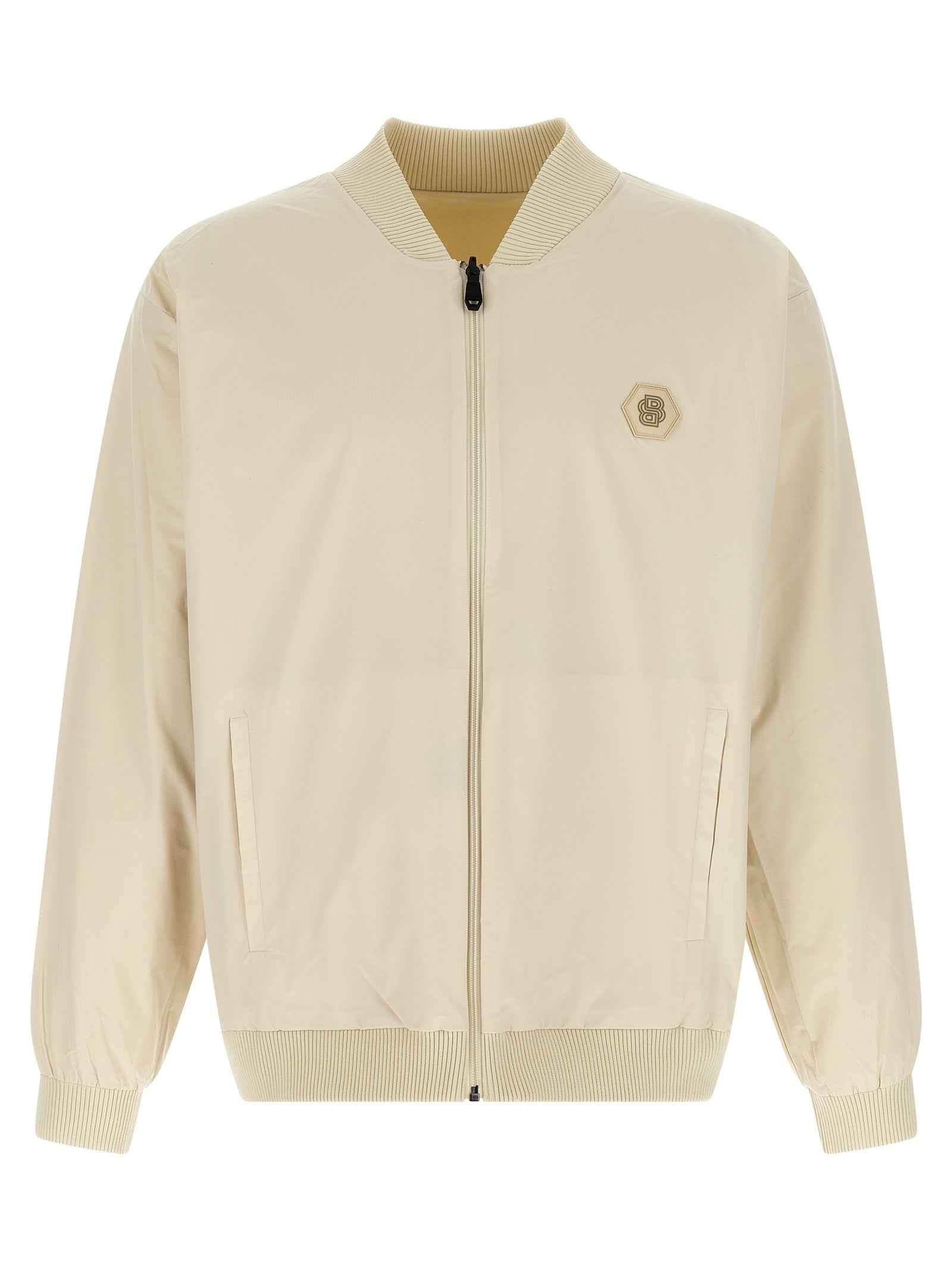 Beige Polyamide Bomber
