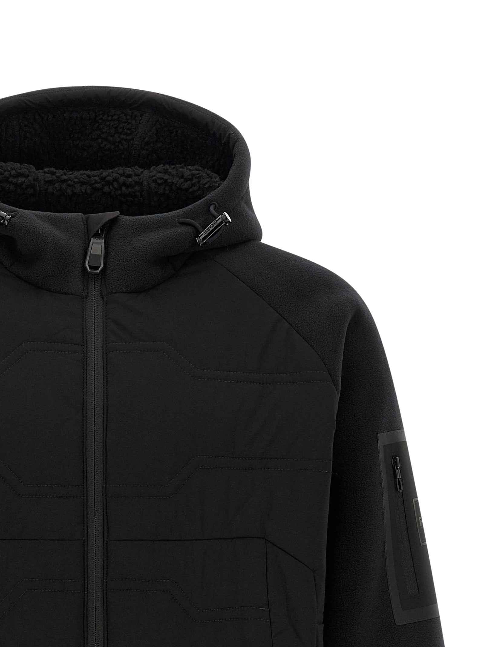 Black Polyester Shell Jacket