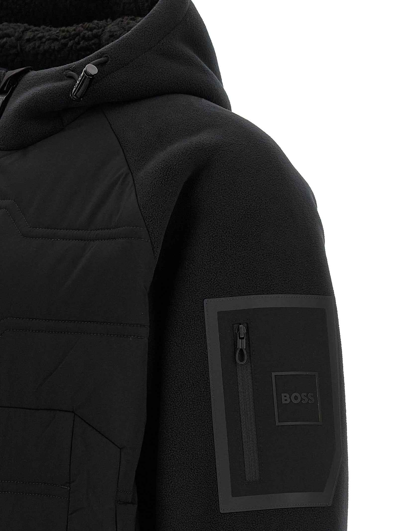 Black Polyester Shell Jacket