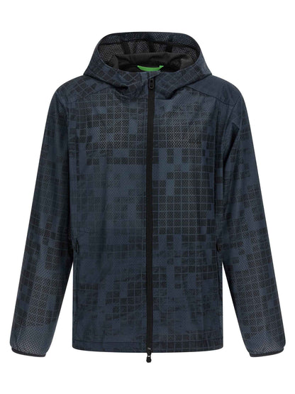 Blue Rubber Shell Jacket