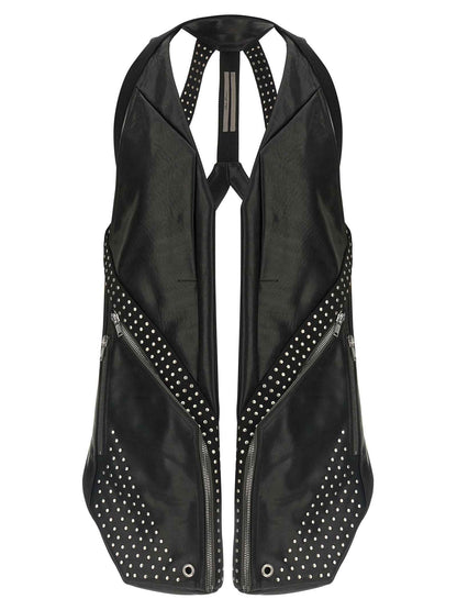 Black Bull Skin Sleeveless Jacket