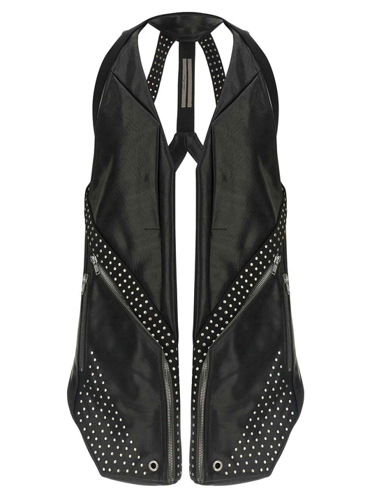 Black Bull Skin Sleeveless Jacket