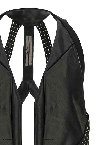 Black Bull Skin Sleeveless Jacket
