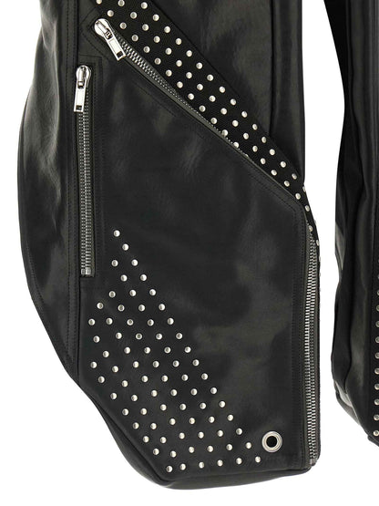 Black Bull Skin Sleeveless Jacket