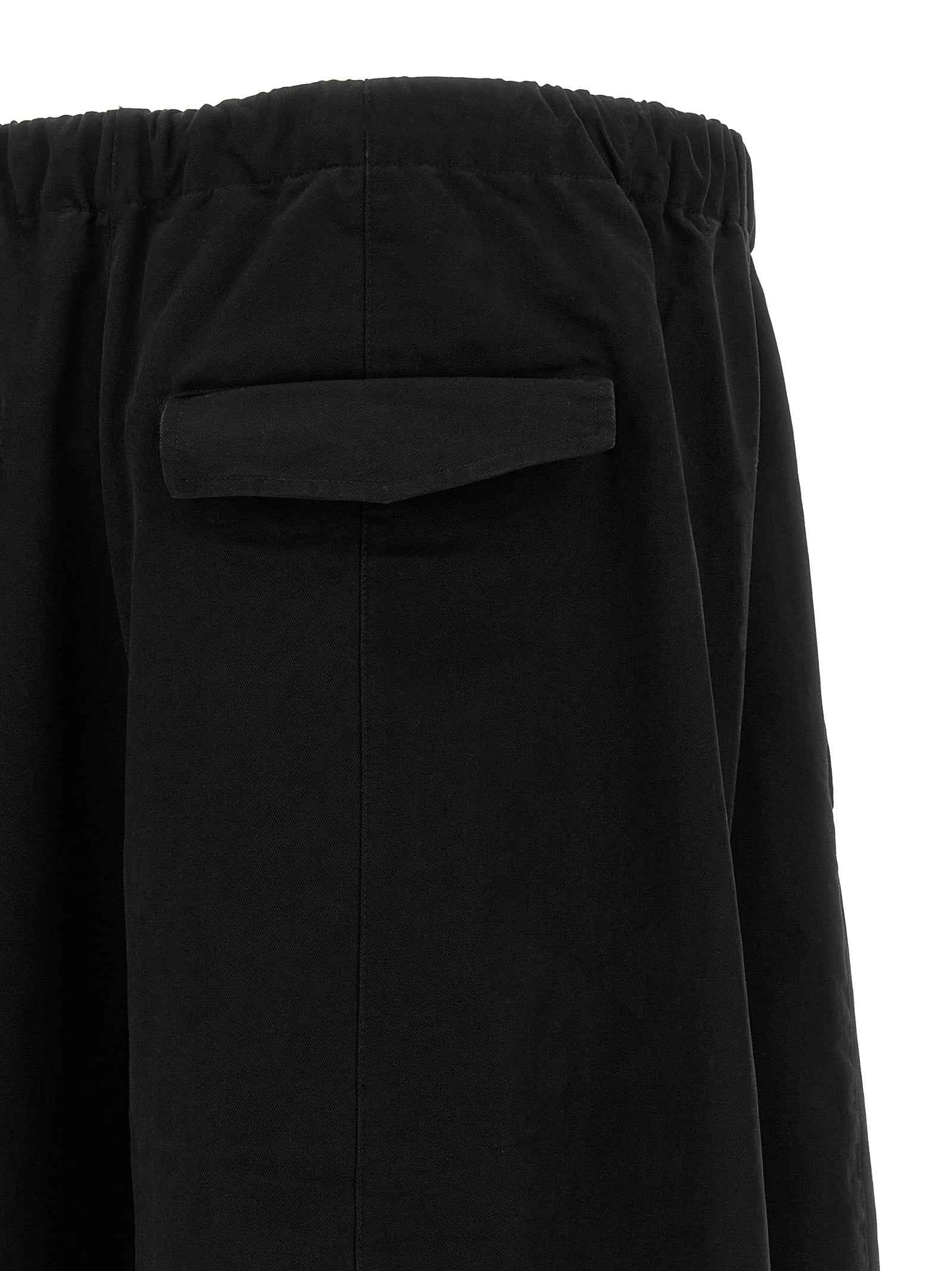 Black Cotton Casual Pants