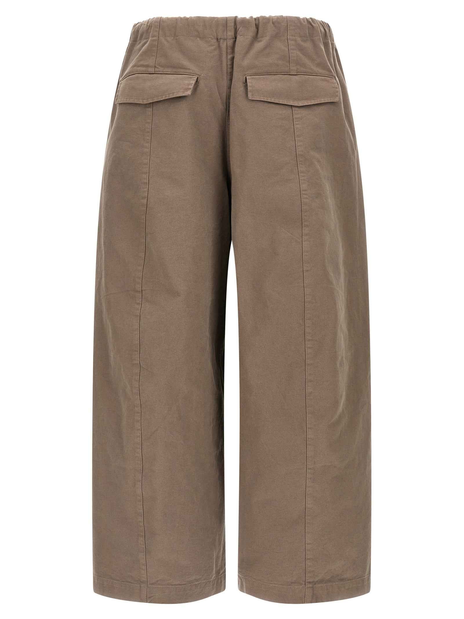 Gray Cotton Casual Pants