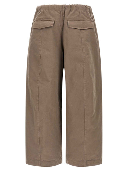 Gray Cotton Casual Pants