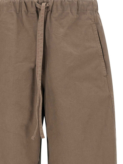 Gray Cotton Casual Pants