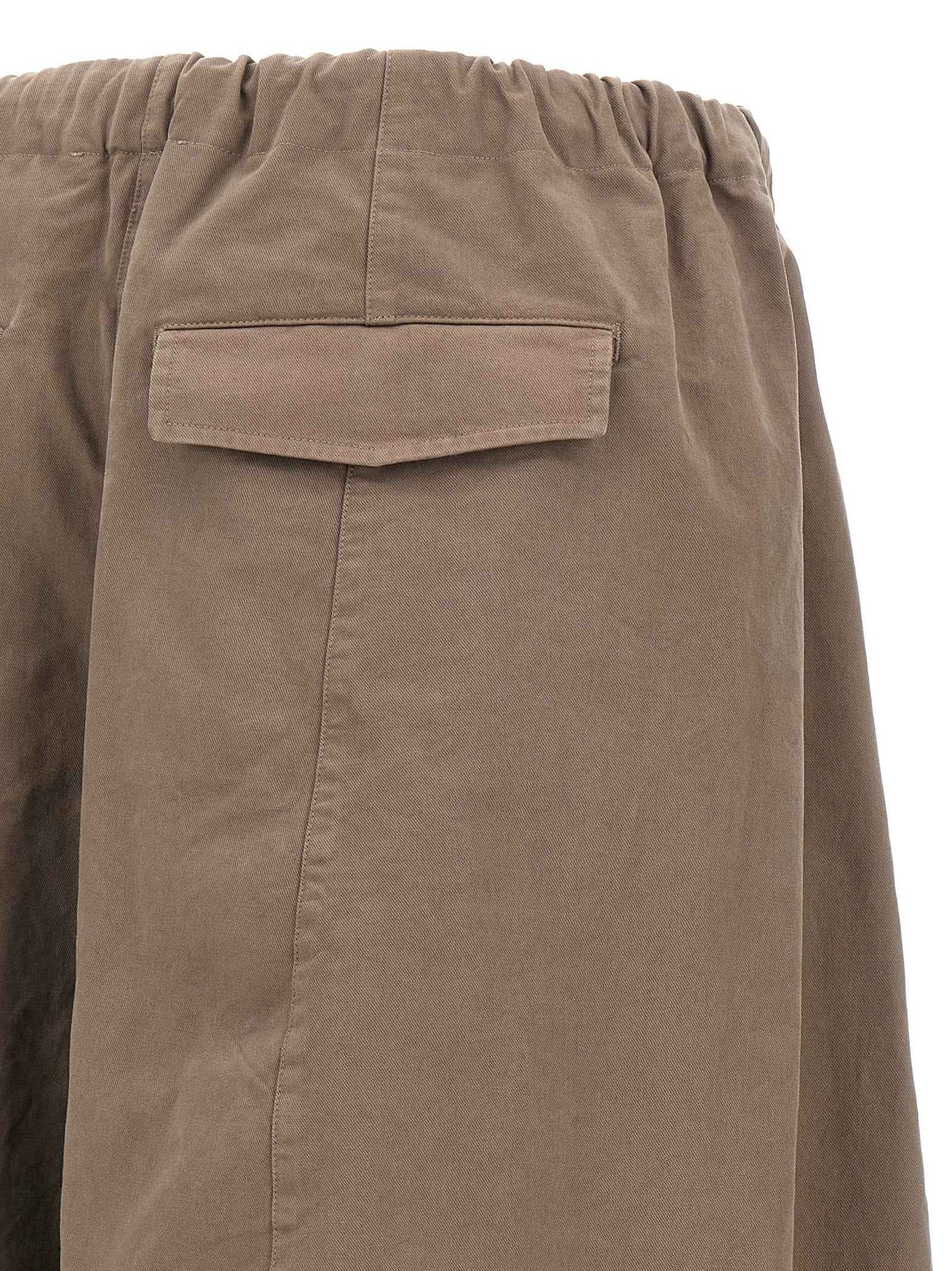 Gray Cotton Casual Pants