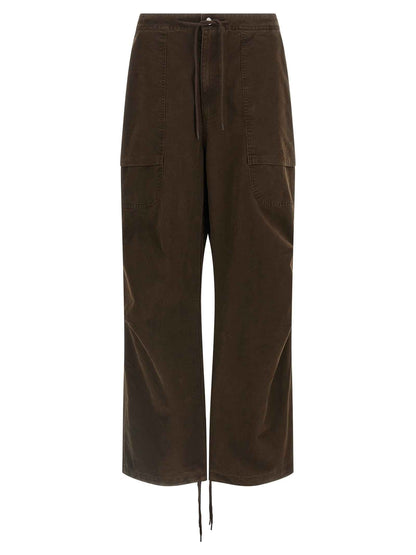 Brown Cotton Cargo Pants