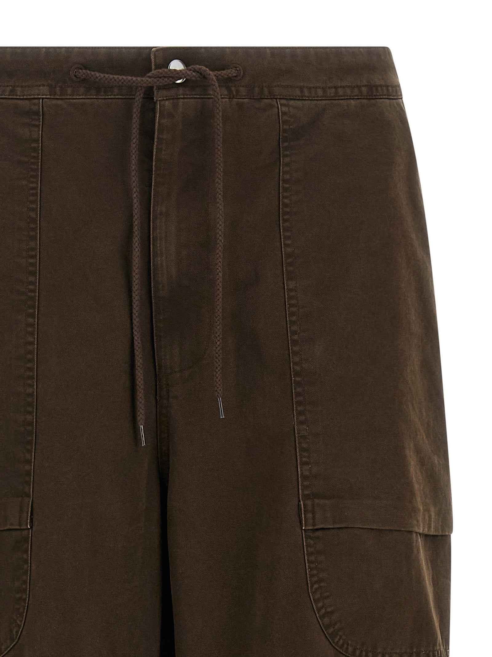 Brown Cotton Cargo Pants
