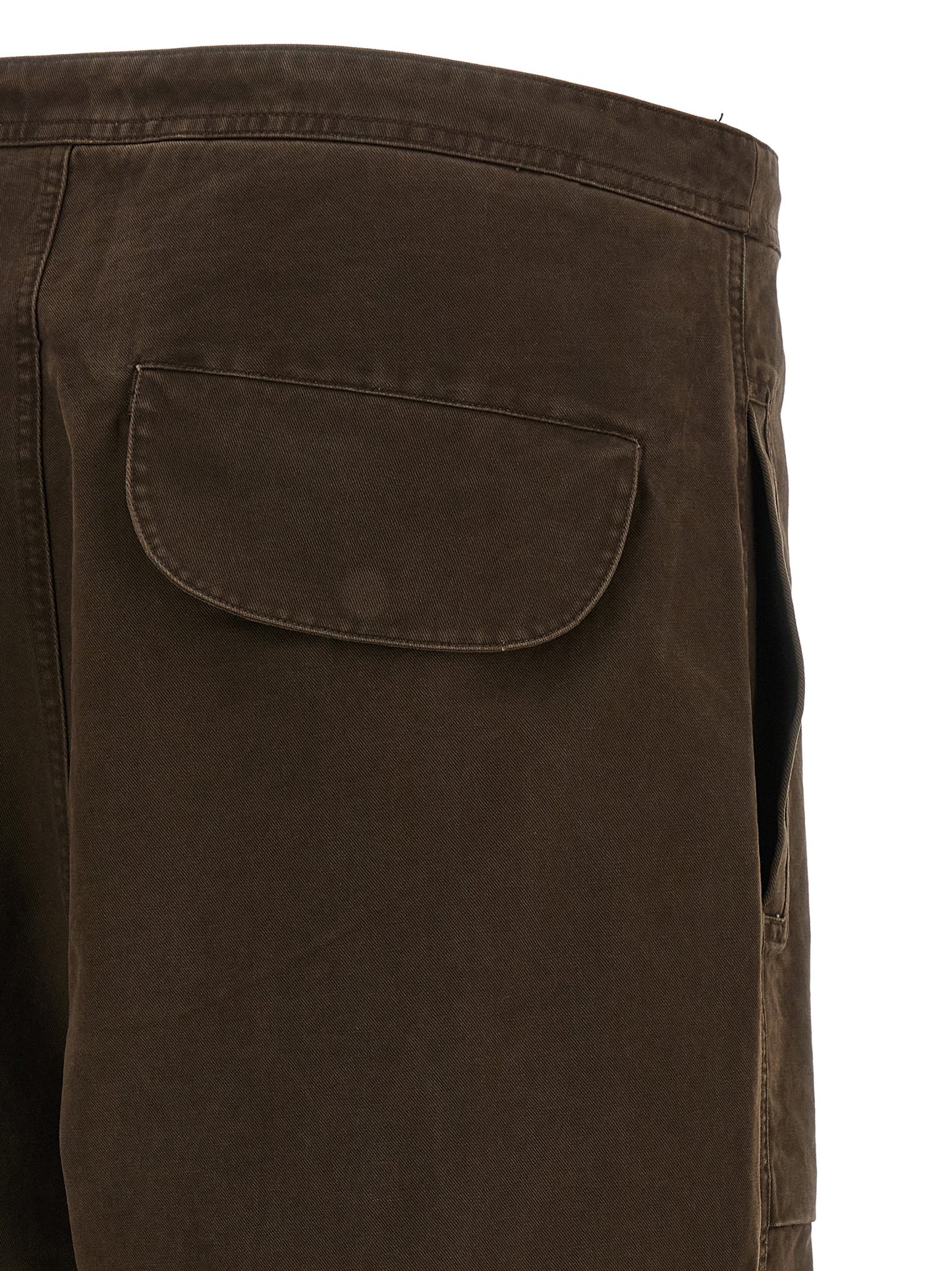 Brown Cotton Cargo Pants