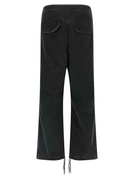 Black Cotton Cargo Pants