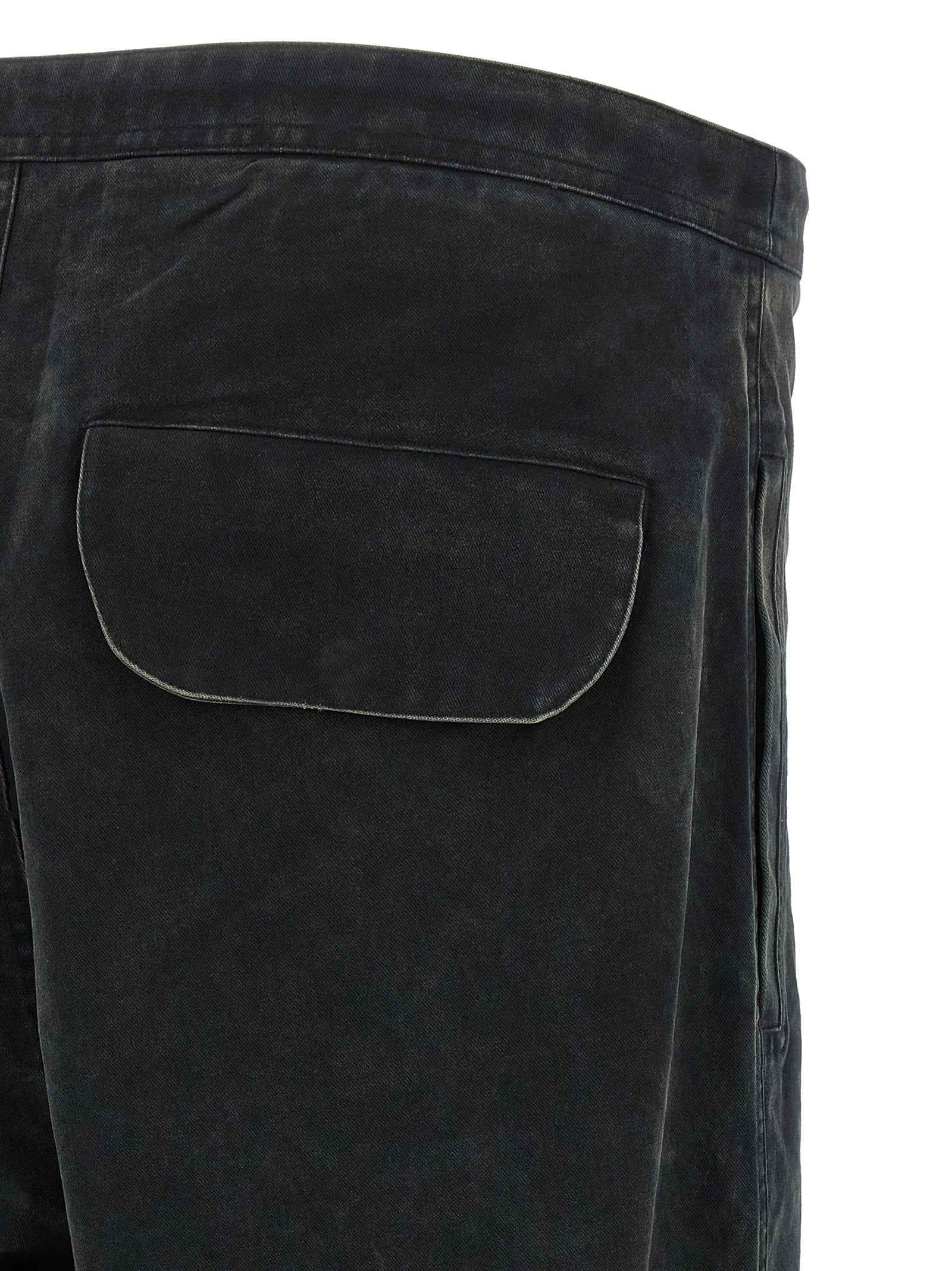 Black Cotton Cargo Pants