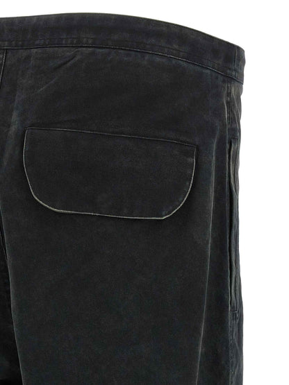 Black Cotton Cargo Pants
